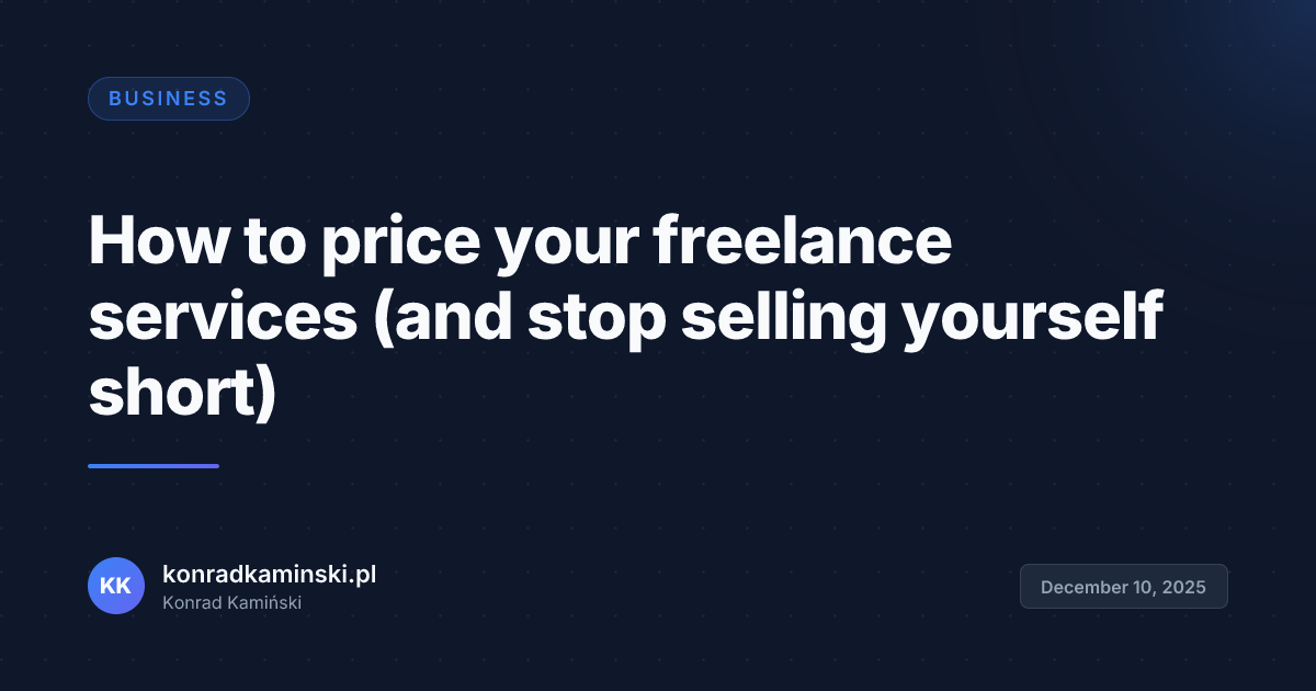 How to price your freelance services (and stop selling yourself short)