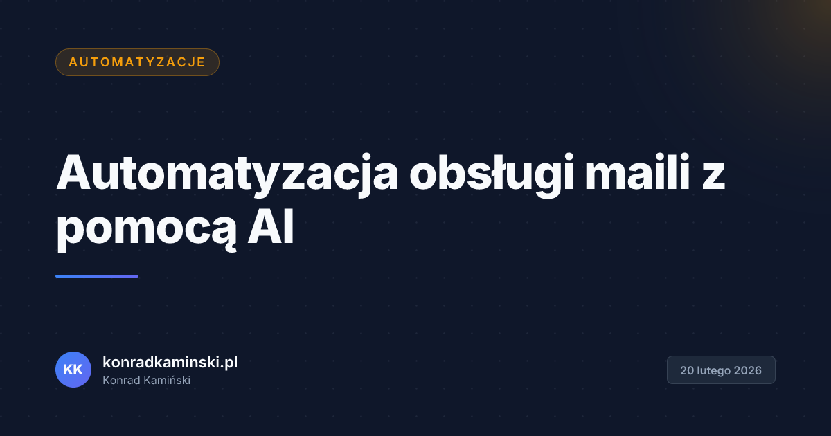 Automatyzacja obsługi maili z pomocą AI